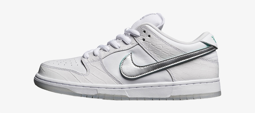 Diamond Supply Co X Nike Sb Dunk Low White Is A Must - Nike Sb Dunk Diamond Black, transparent png #4037733