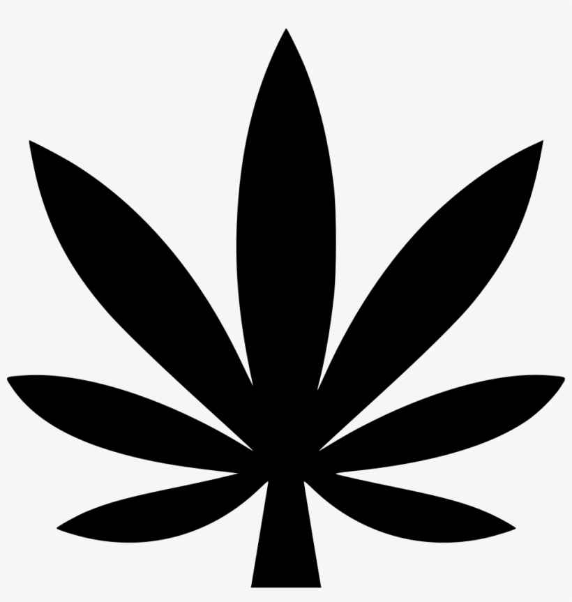Cannabis Hemp Comments - Weed Leaf Silhouette, transparent png #4037941