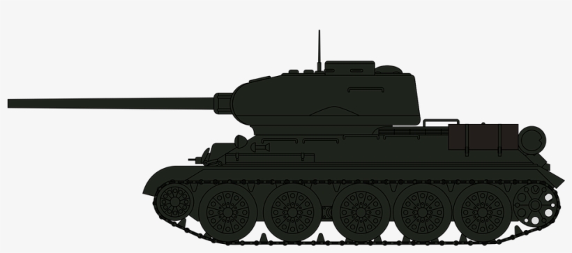 Military Tank Clipart Tank Silhouette - Army Tank Vector Png, transparent png #4038176