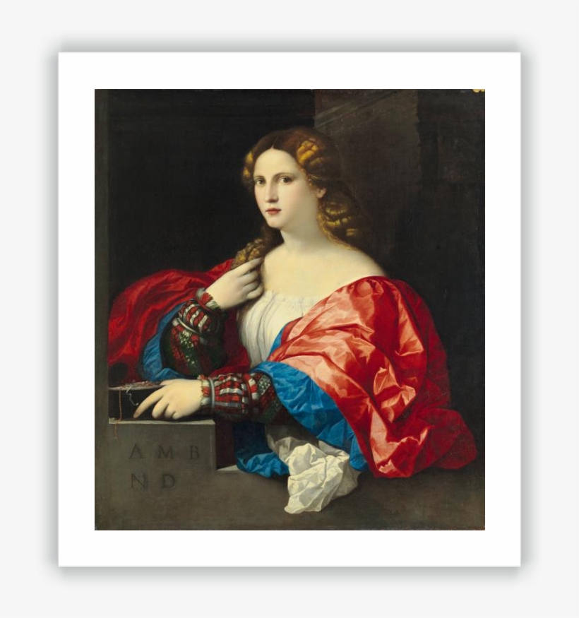 Retrato De Una Mujer Joven Llamada La Bella - Oil Painting Of Old Masters, transparent png #4038369