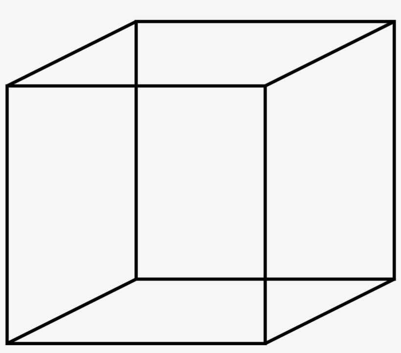 Example Of The Iconic Necker Cube - Cube Png, transparent png #4038645