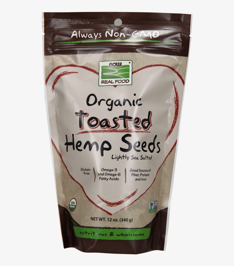 Hemp Seeds, Organic Toasted - Now Foods - Now Real Food Organic Toasted Hemp Seeds, transparent png #4038778