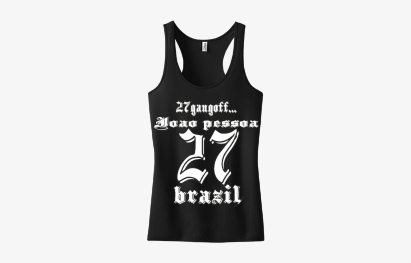 27 Joao Pessoa Brasil 27 27gangofficial Joao Pessoa - Junior's 100% Natural Black Racer Back Workout Fitness, transparent png #4038988