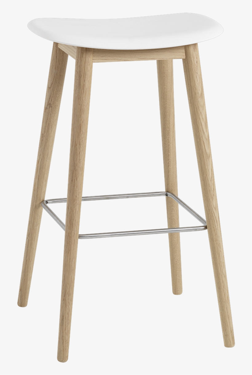 23654 Fiber Bar Stool Wood H75 Whiteoak 1530530622 - Fiber Bar Stool Wood Base 65cm - Grey/seating Plastic/available, transparent png #4039048