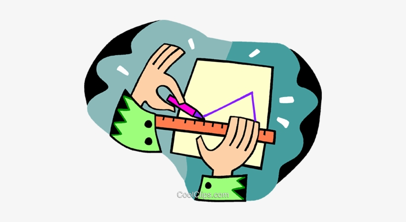 Person Drawing A Triangle With A Ruler Royalty Free - Design And Technology Primary School, transparent png #4039979