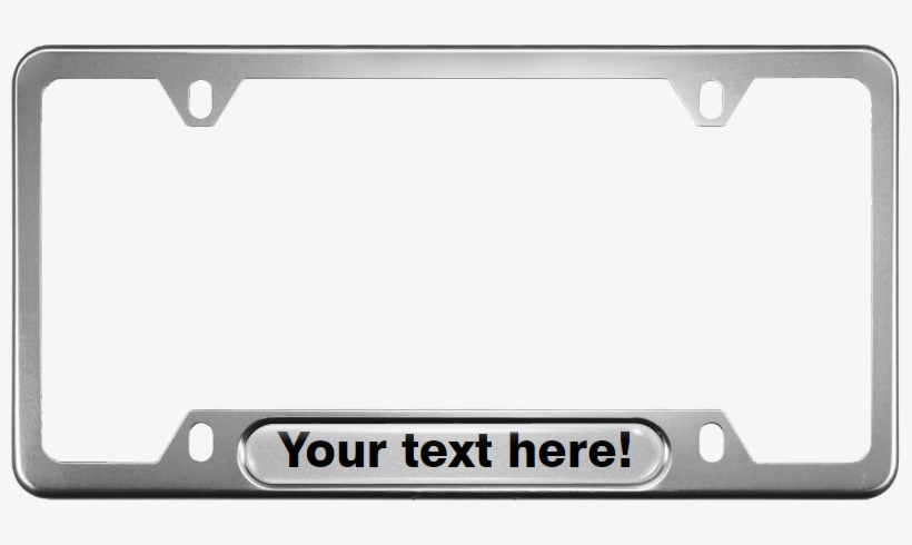 Car Narrow Top Aluminum Frames - Volkswagen R Line Licence Plate Frame, transparent png #4040004