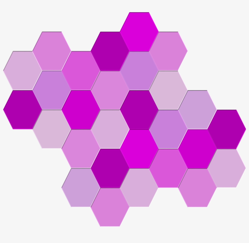 Hexagono Geometria Figura Color - สี ม่วง Png, transparent png #4040170