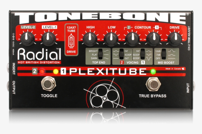 Two Channel High Gain Plexi Distortion Pedal - Radial Engineering Tonebone Plexitube Distortion Pedal, transparent png #4040335