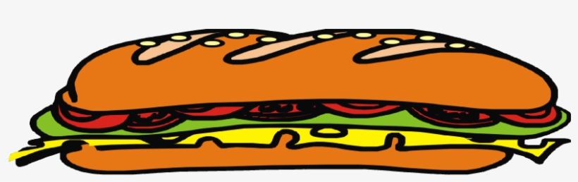 Sandwich Clipart Hoagie - Hoagie Clip Art, transparent png #4040361