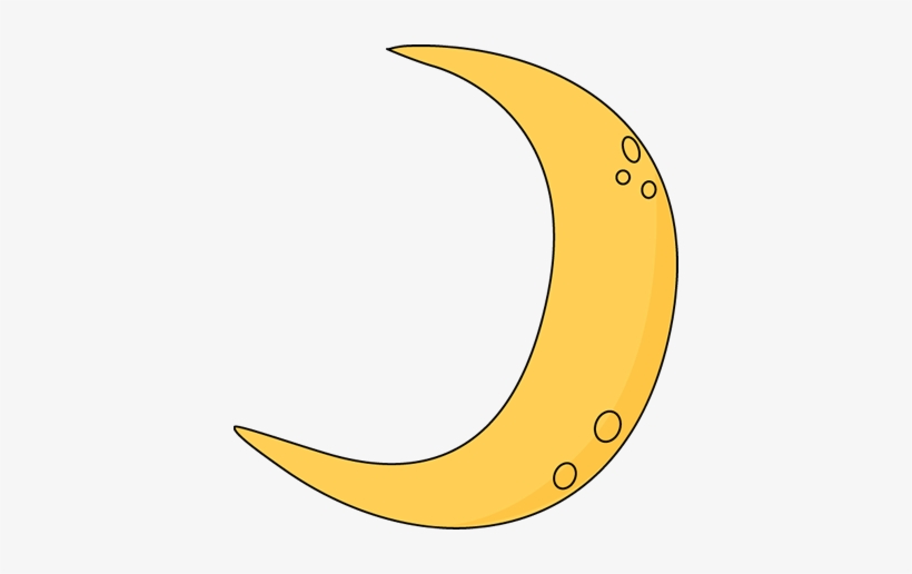 Crescent Moon Clip Art Image Yellow Crescent Moon With - Moon, transparent png #4040635