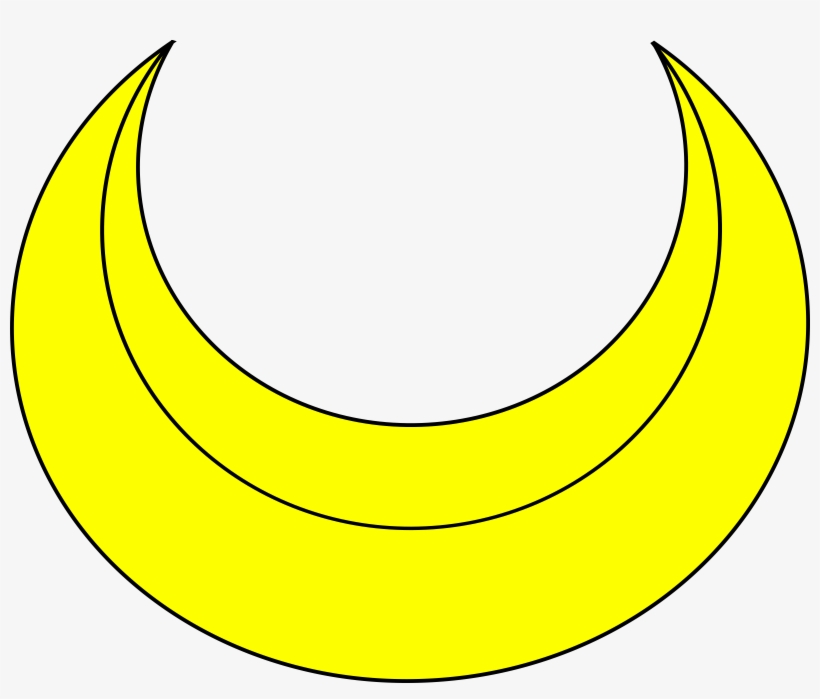 Moon Clipart Heraldic - Heraldic Crescent, transparent png #4040690