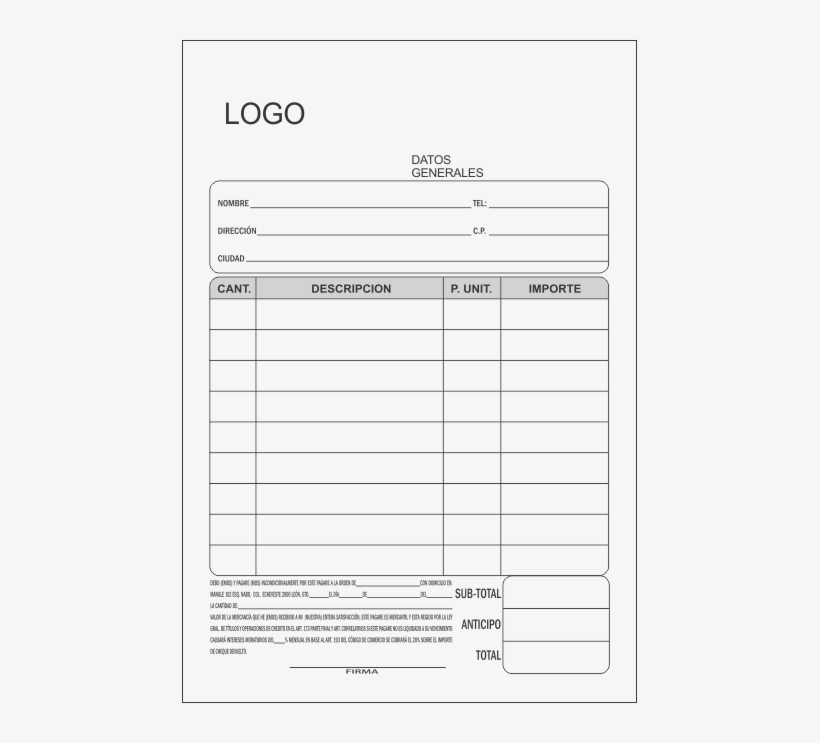 Nota De Venta Nota De Venta Pinterest Logos - Document, transparent png #4041225