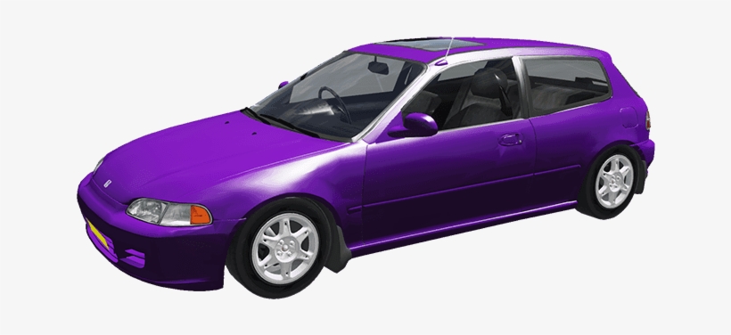Purple Honda Civic - Honda Civic, transparent png #4041738
