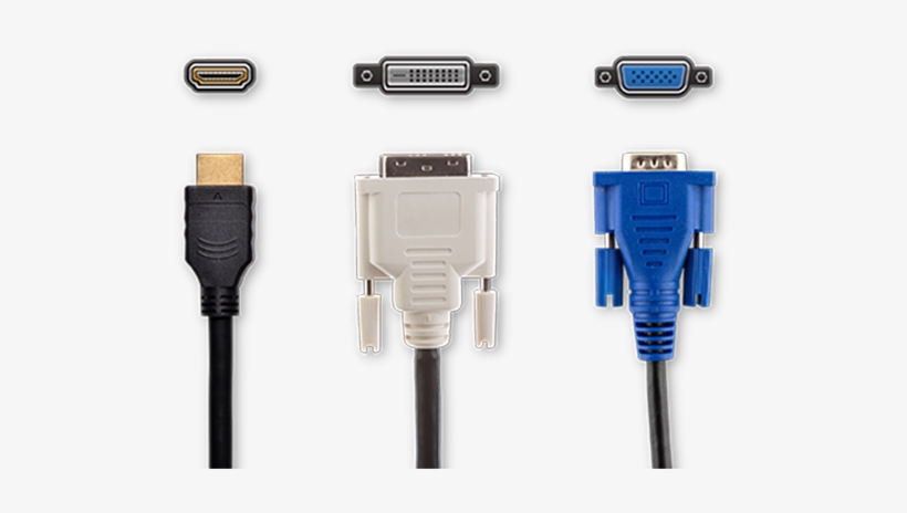 Hdmi, Dvi Inputs For Flexible Connectivity - Dvi Cable Transparent Background, transparent png #4042366