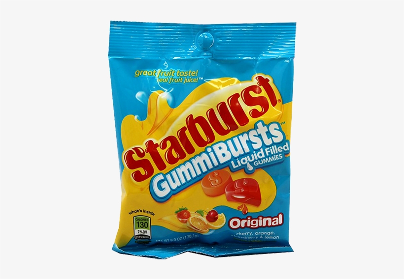 Starburst Gummibursts Original Liquid Filled Gummies - Blue Starburst Candy, transparent png #4042633