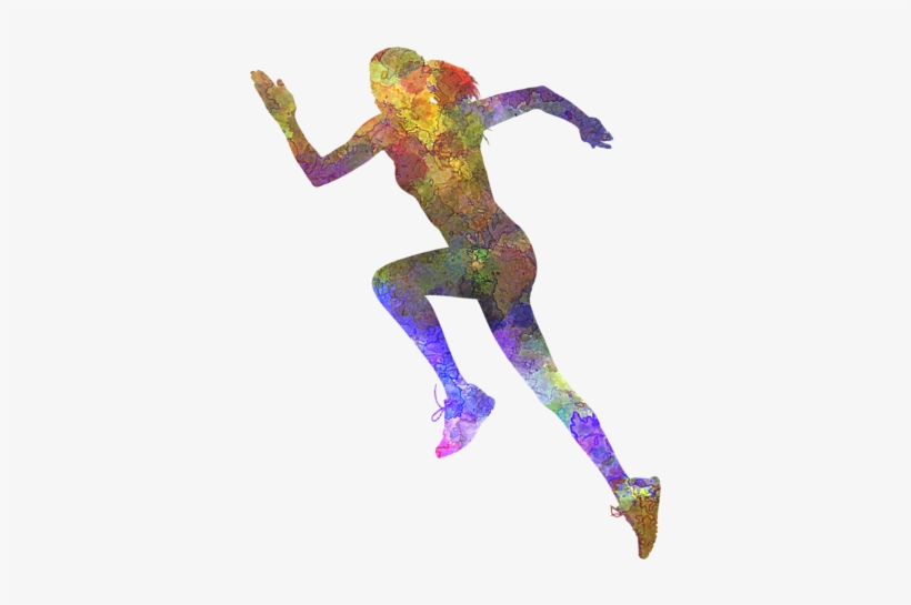 Bleed Area May Not Be Visible - Woman Runner Running Jogger Jogging Silhouette 03, transparent png #4042787