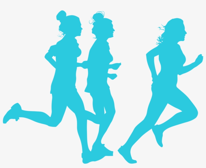 Runners 01 01 - Running Women Silhouette, transparent png #4042858