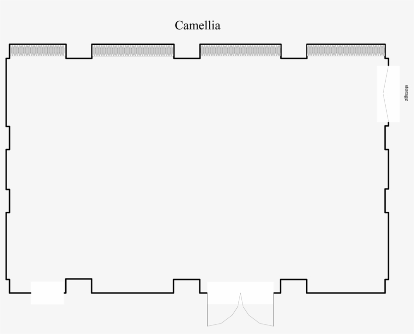 Floor Plan Illustration For Pinehurst Camellia Room - Diagram, transparent png #4043096