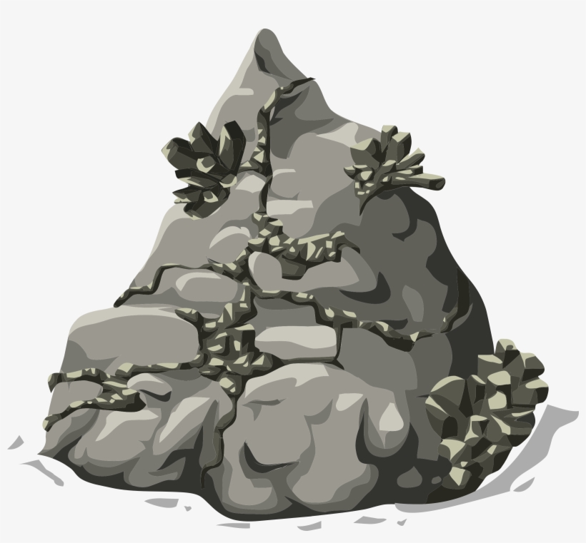 Glitch Clipart Small Rock - Batu Vektor, transparent png #4043722