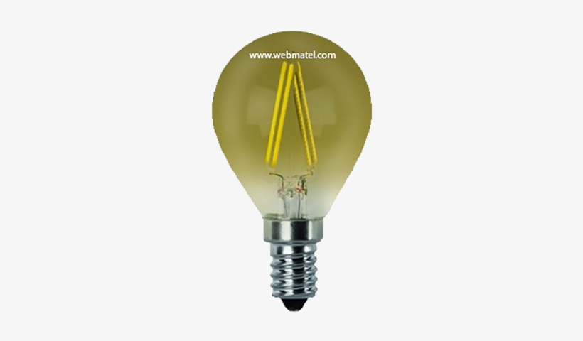 Bombilla Led Esferica Vintage Filamento 360º 4w 400 - Lampara Led Esferica Filamento E27 Fria 4 W - Matel, transparent png #4044271