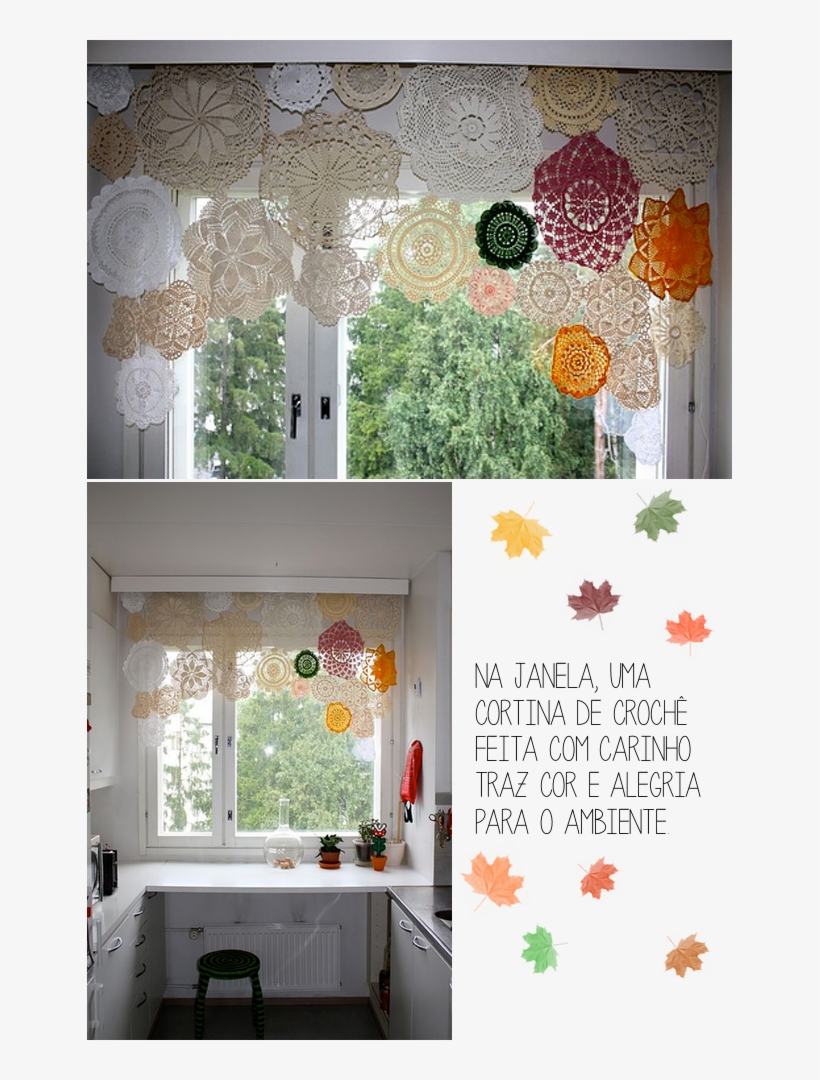 Reciclar Tapetes De Ganxet Com A Cortina - Cortina De Guardanapos, transparent png #4044318