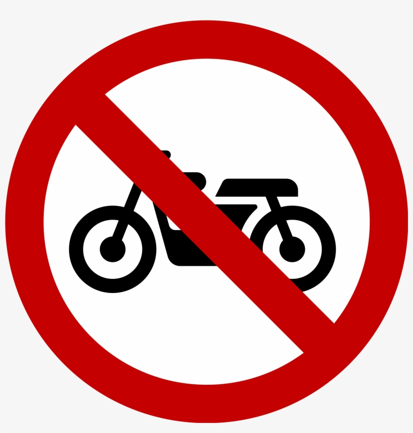 Open - No Cycling Road Sign, transparent png #4044423