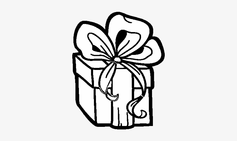 Dibujo De Un Regalo De Navidad Para Colorear - Regalos Navideños Para Colorear, transparent png #4044448