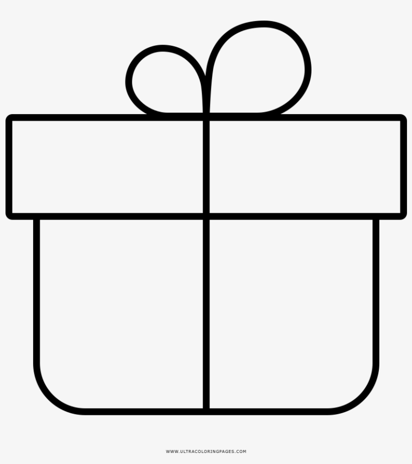 Dibujo De Regalo De Navidad Para Colorear - Gift, transparent png #4044828