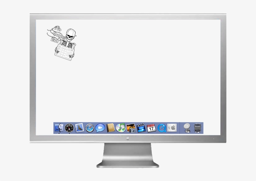 Apple Monitor With Dock By Nobones - Apple Monitor, transparent png #4044951