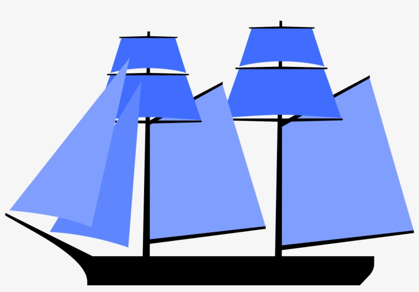 Double-topsail Schooner - Jackass Brig, transparent png #4045025