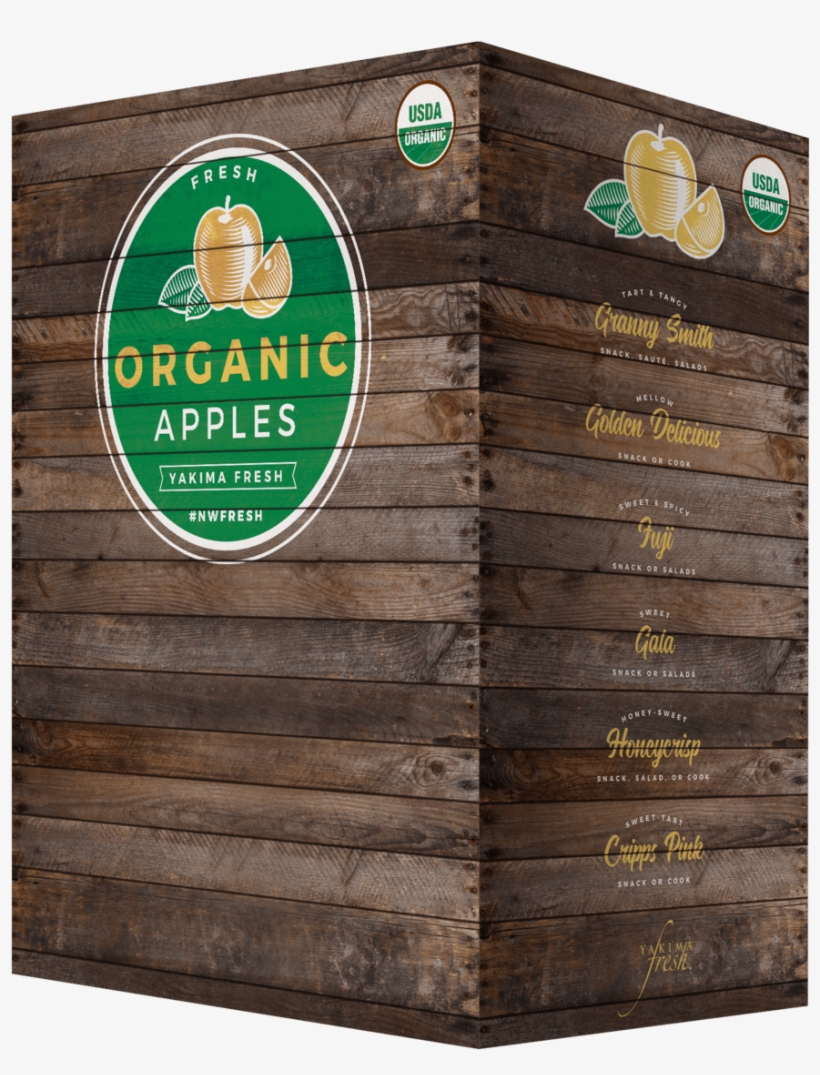Br Blog 2018 Yfm Organic Apples Bin - Yakima, transparent png #4045106