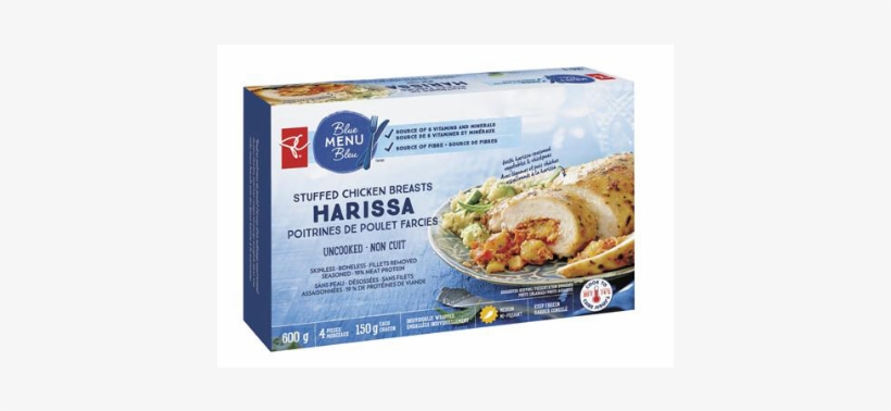 Pc® Blue Menu® Harissa Stuffed Chicken Breasts - President's Choice, transparent png #4045493