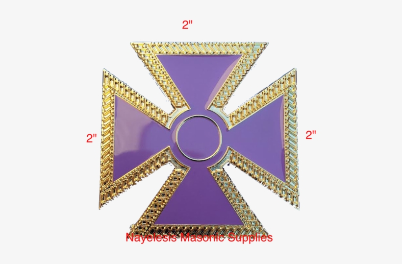 Kt 2" Purple Enamel Uniform Maltese Uniform Delux Cross - Cross, transparent png #4045671
