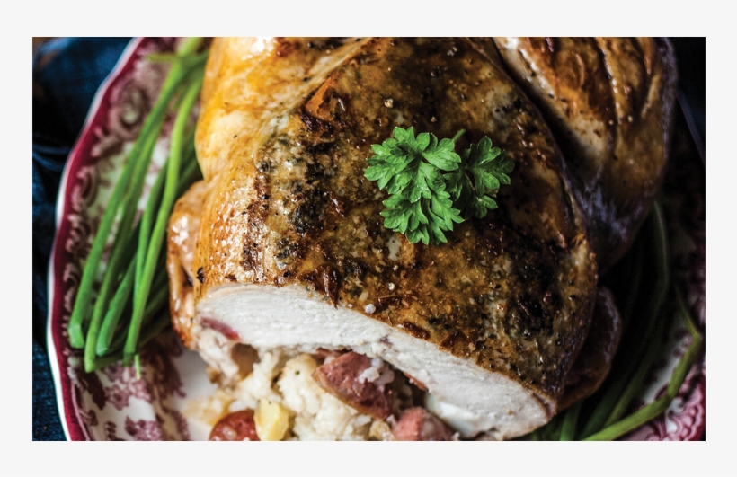 Roasted Chicken With Chorizo And Bread Stuffing With - Turducken, transparent png #4045740