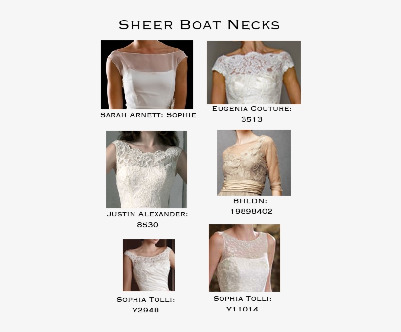 Boat Necked Dresses Are Elegant And Just A Little Modest, - Wedding Dress, transparent png #4045744