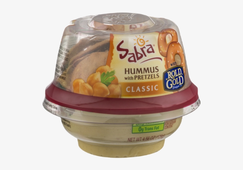 Sabra Hummus With Pretzels, Classic - 4.56 Oz Cup, transparent png #4045871