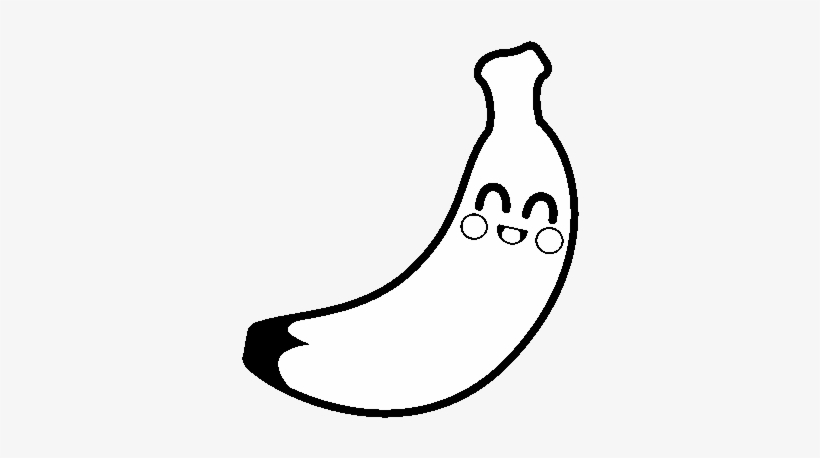Dibujo De Plátano De Canarias Para Colorear - Banano Para Colorear Facil, transparent png #4046113