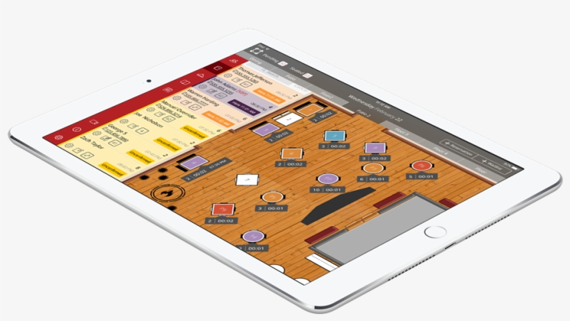 Ipad Tablet With Rezku Reservations Floor Plan Screen - Apple Ipad Family, transparent png #4046312