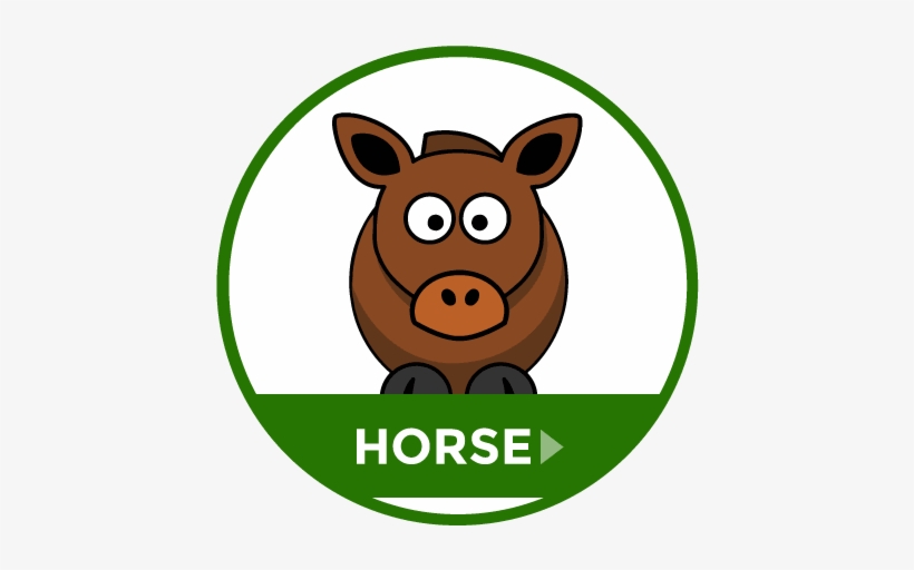 Gjl Animal Feeds - Cartoon Horse Shower Curtain, transparent png #4046425