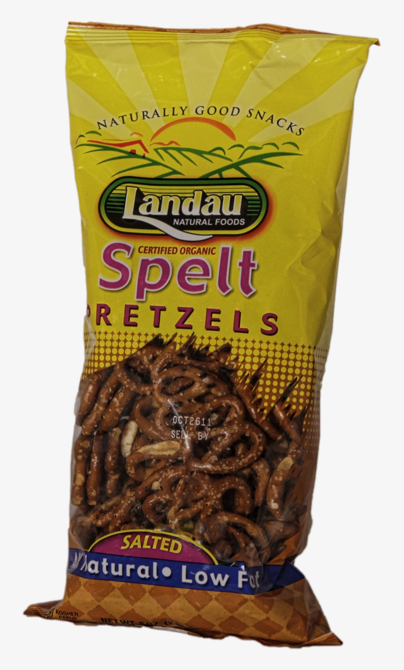 Landau Organic Spelt Pretzels Salted - Landau Organic Spelt Pretzels, Salted - 8 Oz Bag, transparent png #4046521