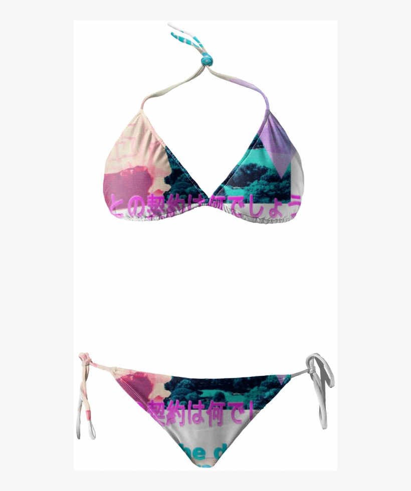 Shop Vaporwave Tapes Bikini Bikini By Jussiniemelä - Swimsuit, transparent png #4046623