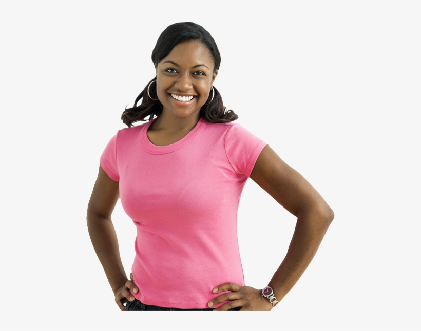 African Am Woman Outlined Cropped - Girl, transparent png #4046945