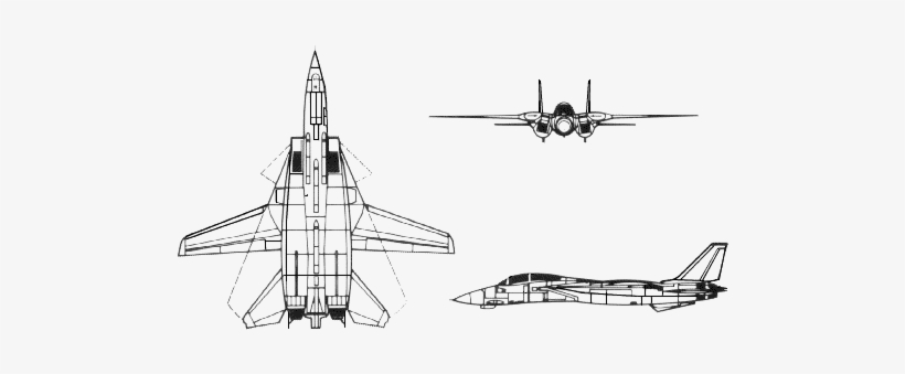 Grumman F-14 Tomcat - F 14 Tomcat Drawing, transparent png #4047132
