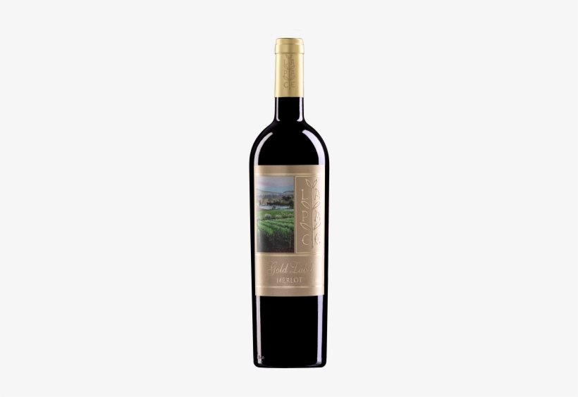 Gold Label Merlot - Wine Bottle, transparent png #4047379