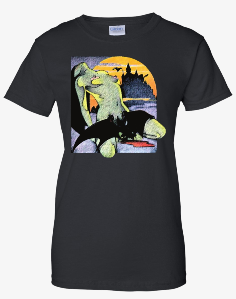 Vampire Bite Women's Short Sleeve T-shirt - Just Want To Work In My Garden And Pet My Dog T-shirt, transparent png #4047459