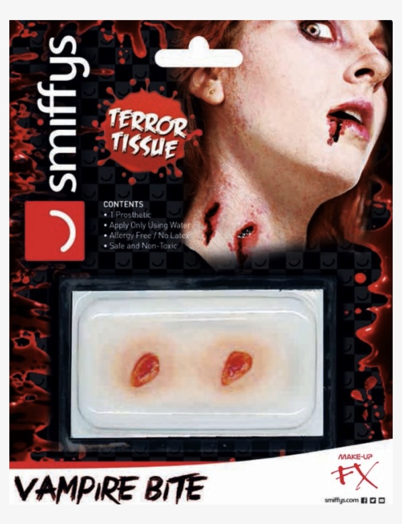 Smiffys Vampire Bite Horror Wound Transfer, transparent png #4047487