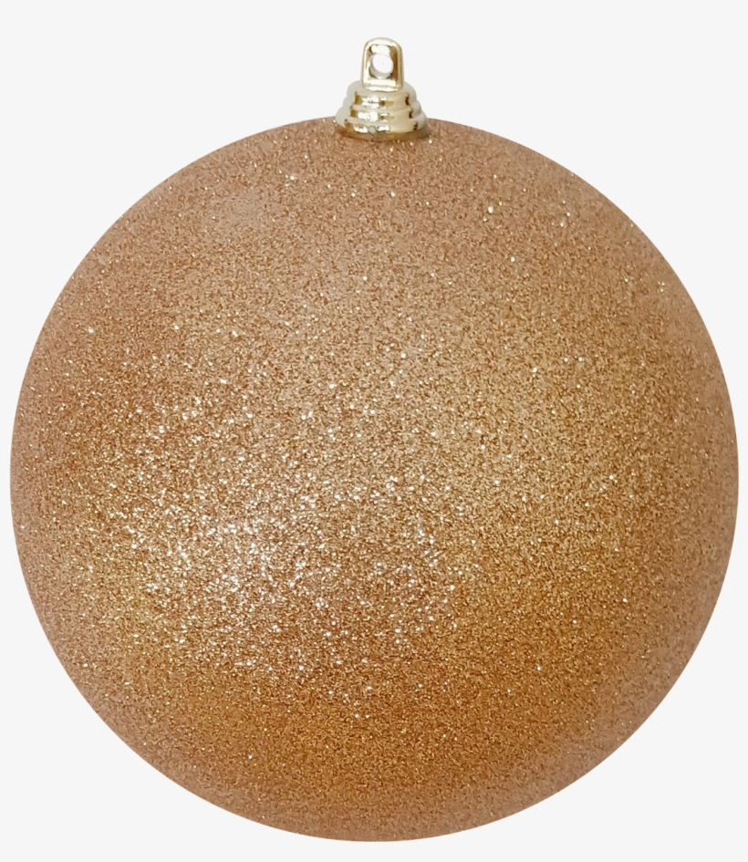 7cm Rose Gold Glitter Baubles - Christmas Ornament, transparent png #4047790