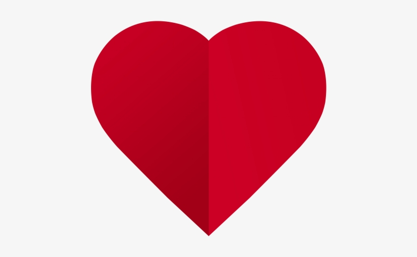 Red Paper Heart Png Image - Red Heart, transparent png #4048108