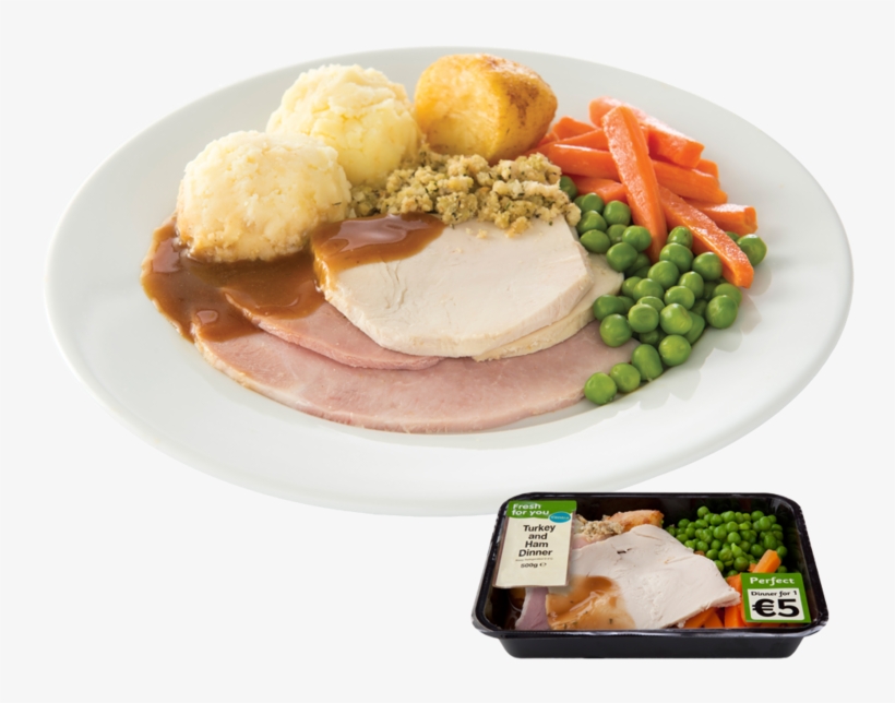 Turkey & Ham Dinner - Turkey And Ham Dinner, transparent png #4048203