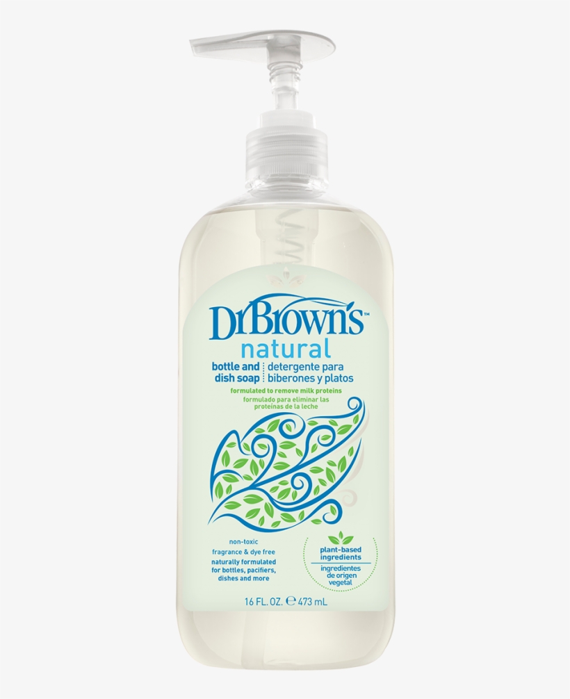 Natural Bottle & Dish Soap - Dr Brown, transparent png #4048517